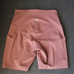 Lululemon Align Spiced Chai High Rise Short 6” with Pockets